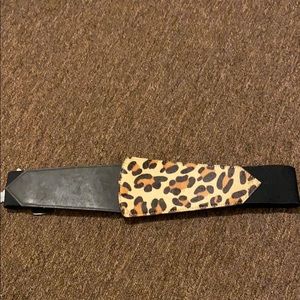 The Limited brand leopard wide band belt